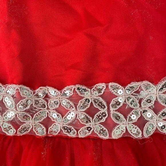 Unbranded, girls 5-6 years old, red poofy formal tulle skirt dress ball gown - Picture 2 of 7